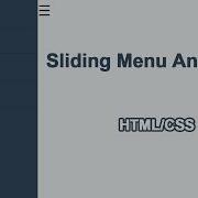 Sliding Menu Animation With HTML And CSS ASMR Coding Tutorial