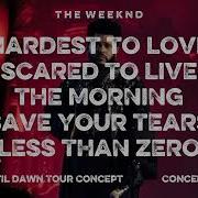 The Weeknd Hardest To Love Scared To Live The Morning Save Your Tears LTZ AHTDT Concept