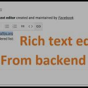RICH TEXT EDITORS FROM BACKEND PERSPECTIVE