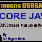 Java Tutorials OOPS Containers Class Access Modifiers Part 3 By Nagoor Babu