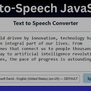Create Text To Speech App In HTML CSS JS Using The Web Speech API In JavaScript