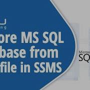 Как восстановить базу данных из файла MDF в MSSQL Server из SQL Management Studio
