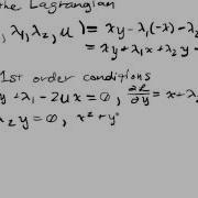 Constrained Optimization Lecture II Part 6 Lagrangian Example 5