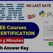 Python Free Certification IBM Data Science Free Certificate Vamm Academy