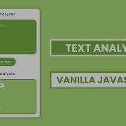 Simple Text Analyzer Vanilla JS Project