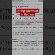 String Operation In Python