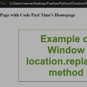 Window Location Replace Example Output