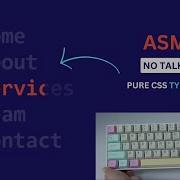 ASMR Programming CSS Only Menu Typing Hover Effect No Talking