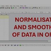 Smoothing And Normalizing Data In Origin