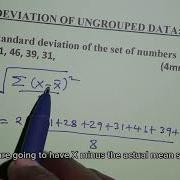 Standard Deviation For Ungrouped Data StandardDeviation UngroupedData Statistics