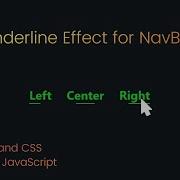 Navigation Link Effect Hover Underline Effect HTML CSS Only CWM