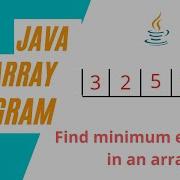 How To Find Minimum Element From Array In Java Java Practice Programs Code Bode