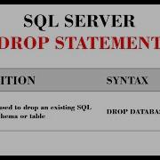 SQL Server DROP STATEMENT Drop Schemas Databases And Tables With Foreign Key Constraints DDL PT2