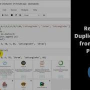Python Programming To Remove Duplicate Elements Jupyter Notebook Anaconda For Beginners