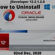 How To Uninstall Oracle JDeveloper 12c 12 2 1 2 0 ADF 8K