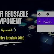 Header Reusable Component Left Right Icon Center Title Typescript React Native Tutorials 2023