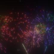 Fireworks In Night Sky Explode Bright Light Holiday Celebration Event 4K Moving Wallpaper Background