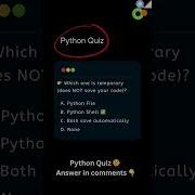 Python Quiz Python Shell Vs Python File Python Quiz Shorts