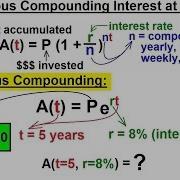 PreCalculus Exponential Function 10 Of 13 Continuous Compounding Interest