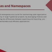 TypeScript Modules Namespaces Organizing Code Like A Pro Chapter 2 4 10 LearnCodeExpress