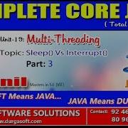 Core Java Multi Threading Sleep Vs Interrupt Part 3