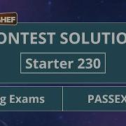 Passing Exams PASSEXAMS Starter 230 CodeChef Official Solution