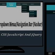 How To Create Dropdown Menus Navigation Bar Navbar With HTML CSS JavaScript And JQuery