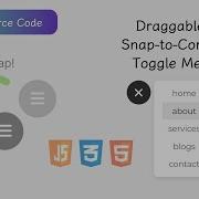 Create A Draggable Floating Menu Button With Snap Toggle Mobile Desktop Friendly