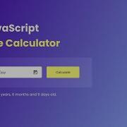 How To Build Age Calculator App Using HTML CSS And JavaScript