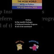 Shorts Python MCQ 3 Python Pythonmcq Pythonprogramming Pythontutorial Python3