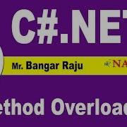 Method Overloading In C Net C NET Tutorial Mr Bangar Raju