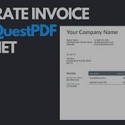 Generate PDF Invoice Using QuestPDF And NET C Part 2