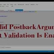 Invalid Postback Or Callback Argument Event Validation Is Enabled