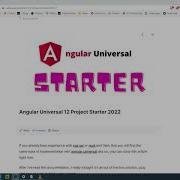 Angular Universal Starter 2022