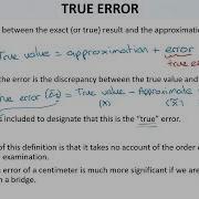 Numerical Methods Lec03 Ch03 Round Off Error 2 True Error
