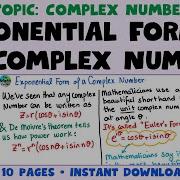 Lesson 3 Exponential Form Of Complex Numbers Euler S Formula Complex Numbers Series