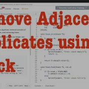 Leetcode 1047 Remove Adjacent Duplicates In A String