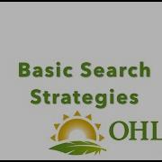 Basic Database Search Strategies