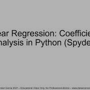 Linear Regression Coefficients Analysis In Python Spyder