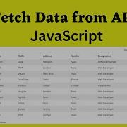How To Fetch Data From An API Using JavaScript And Display In A Table