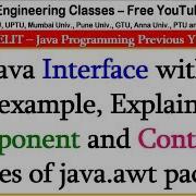 Java Interface With Example Explain Component And Container Classes Of Java Awt Package