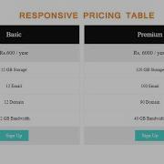 Create Responsive Pricing Table Tutorials Tuts HTML CSS