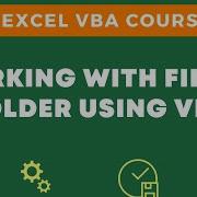 Free Excel VBA Course 34 Working With Files And Folders Using Excel VBA Copy Files And Folder