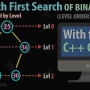 Поиск в ширину BFS также известный как обход дерева уровней Level Order Tree в двоичном дере