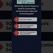 SQL Server Admin And Schedule Jobs Learnsql Sqlfordataengineer Sqlquiz