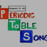 The Periodic Table Song Elements 21 40