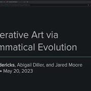 Generative Art Via Grammatical Evolution