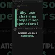 Chaining Comparison Operators In Python Python Pythonprogramming Coding