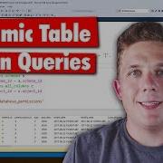 A Template For Dynamic Table Driven Queries