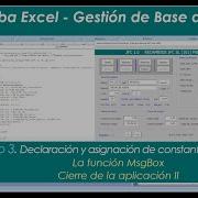 Curso VBA Excel 3 Las Constantes Y Las Variables La Función MsgBox Cierre De La Aplicación II